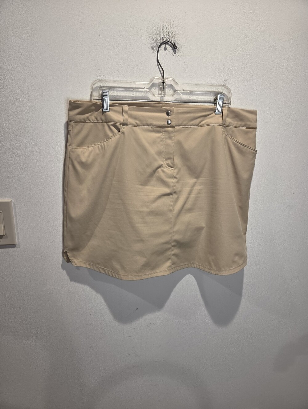Adidas Size 16 Beige Athletic Skort With Pockets